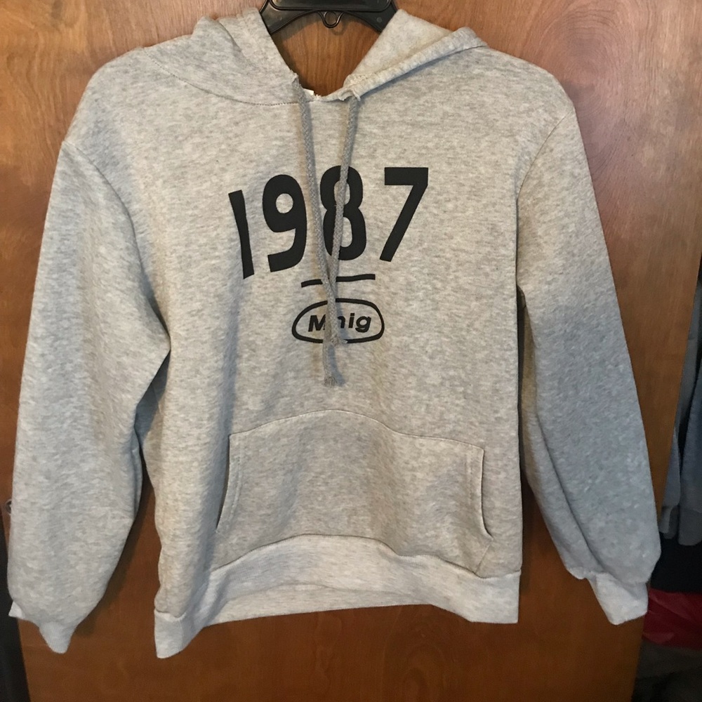 grey 1987 hoodie